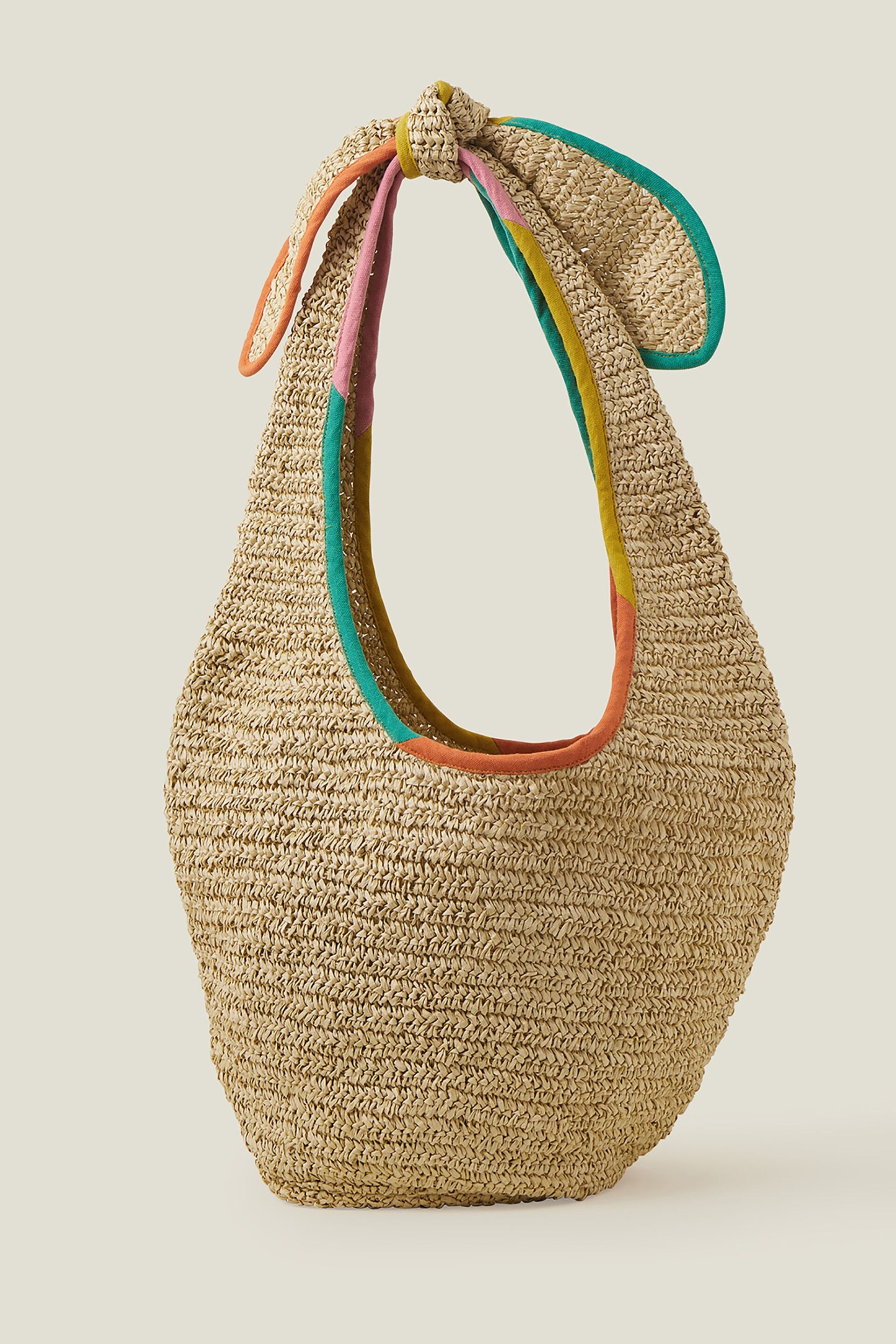 Accessorize Natural Tie Slouch Shoulder Bag - Image 2 of 4