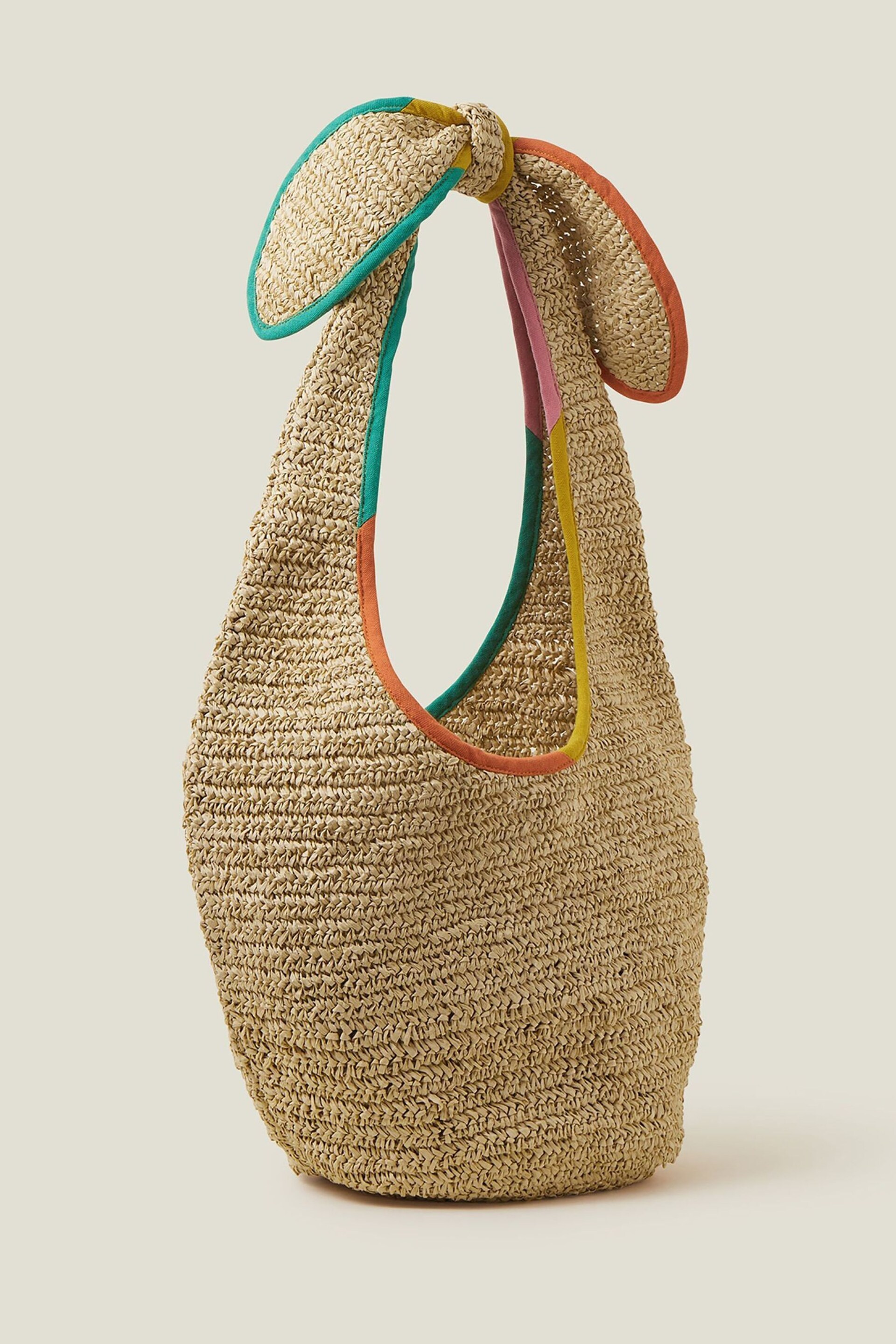 Accessorize Natural Tie Slouch Shoulder Bag - Image 3 of 4