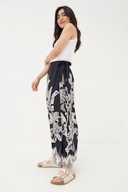 FatFace Blue Blakely Damask Placement Midi Skirt - Image 1 of 5