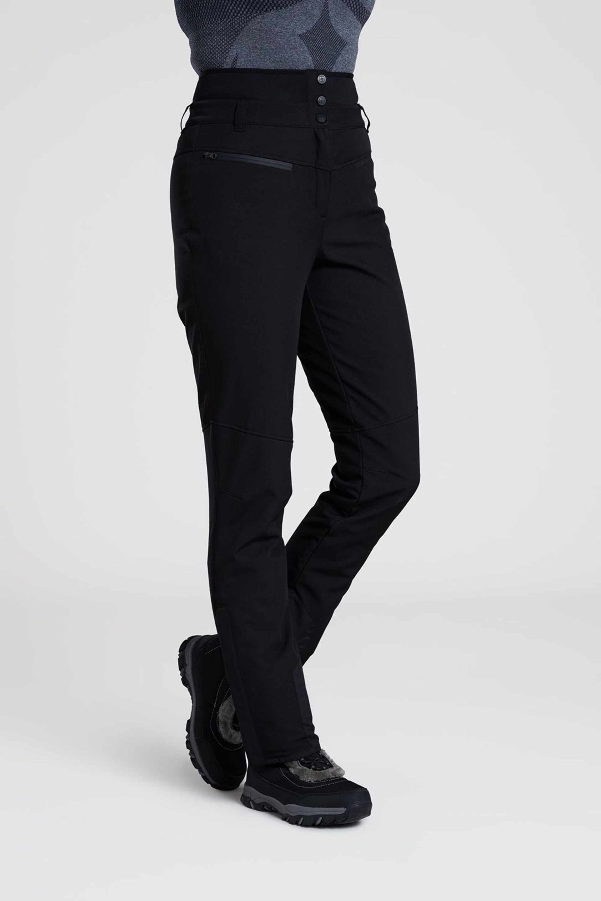 Mountain Warehouse Black Womens Slim Fit Avalanche High-Waisted Ski Trousers - Image 2 of 5