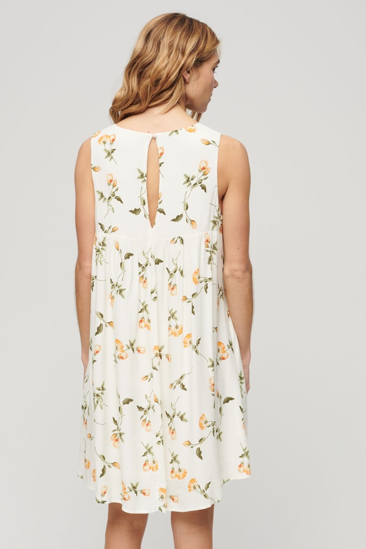 SUPERDRY Cream SUPERDRY Volume Sleeveless Dress - Image 2 of 6