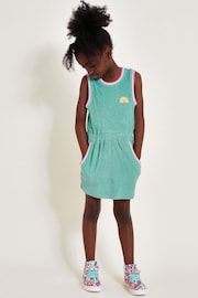 Monsoon Green Sporty Towelling Dress - Image 1 of 4