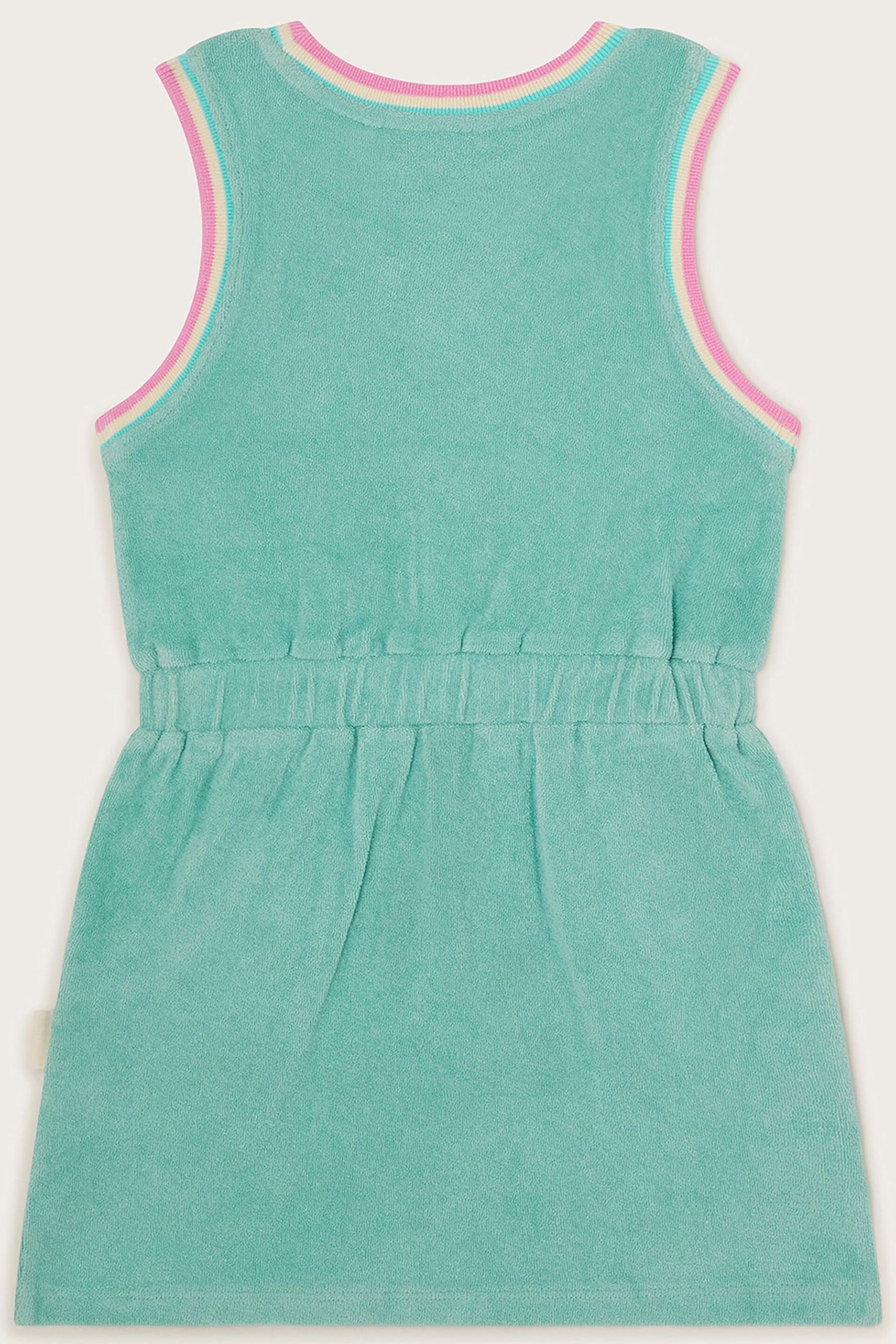 Monsoon Green Sporty Towelling Dress - Image 3 of 4