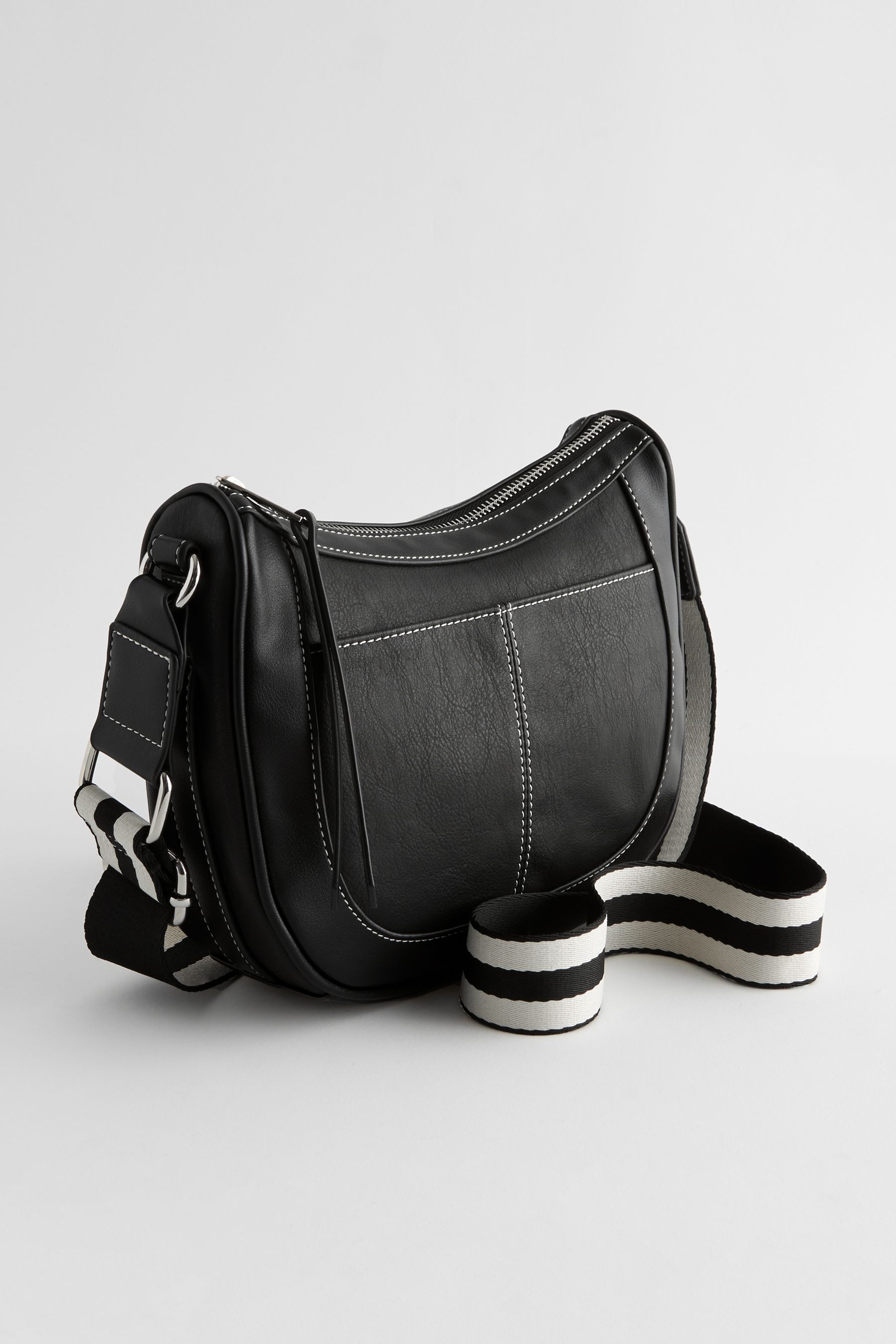 NEXT Black Cross Body Saddle Bag one Womens