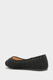 Yours Curve Black Ground Extra Wide Fit Blaise Ballerinas - Image 3 of 5