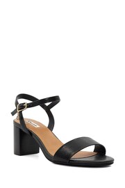 Dune London Black Wide Fit Jelly Two Part Block Heel Sandals - Image 4 of 6