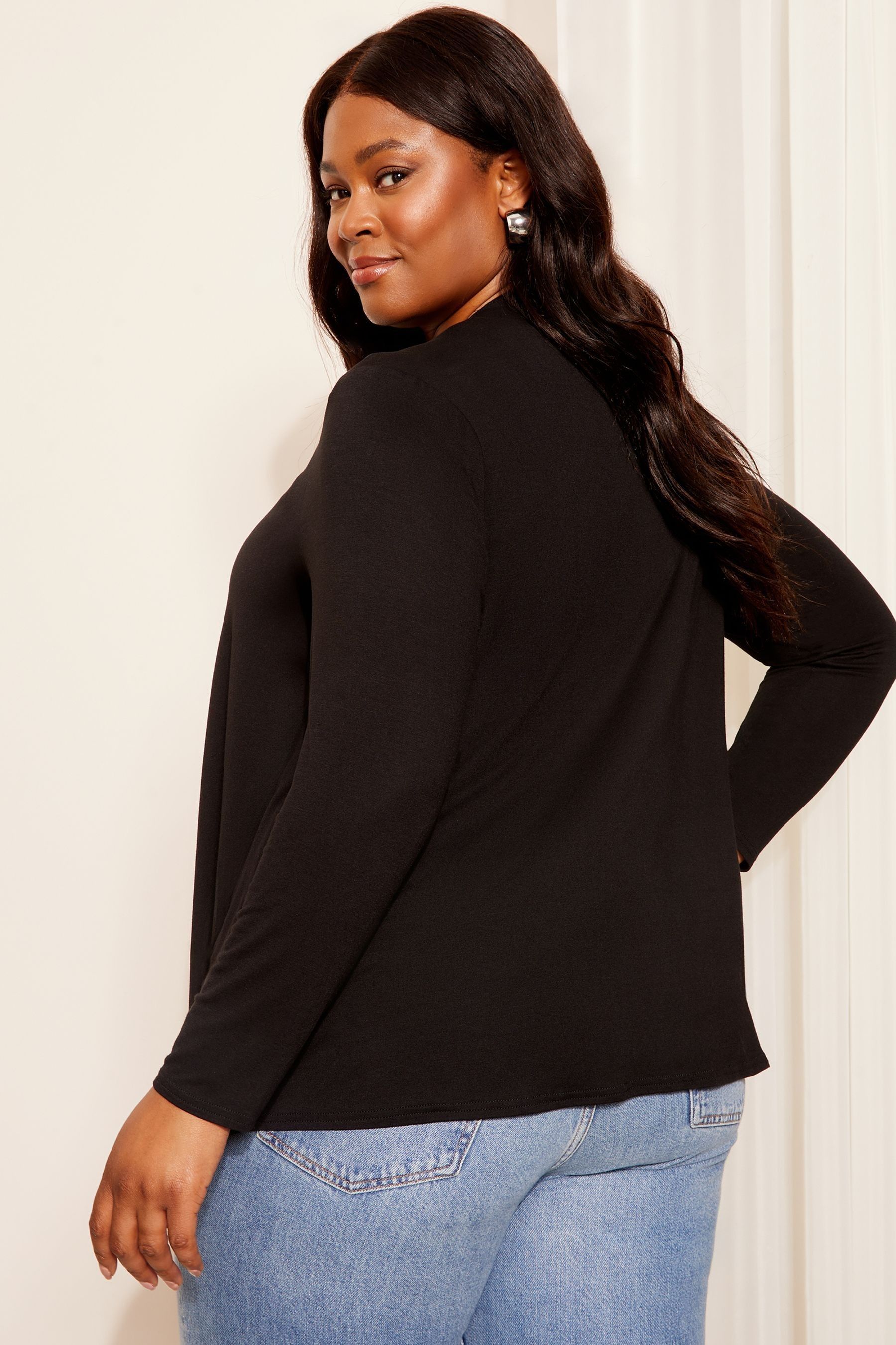 Black waterfall cardigan next discount