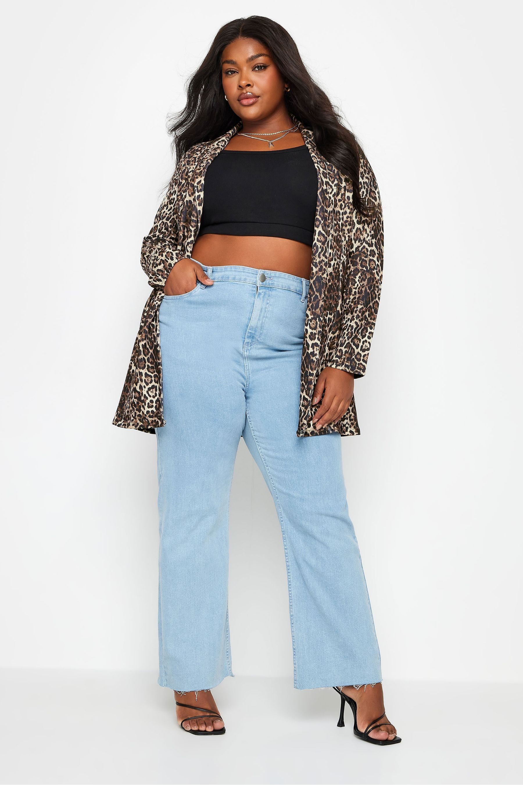 Plus size leopard print blazer on sale