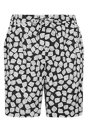 Yours Curve Black Abstract Print Swim Shorts - Image 5 of 5