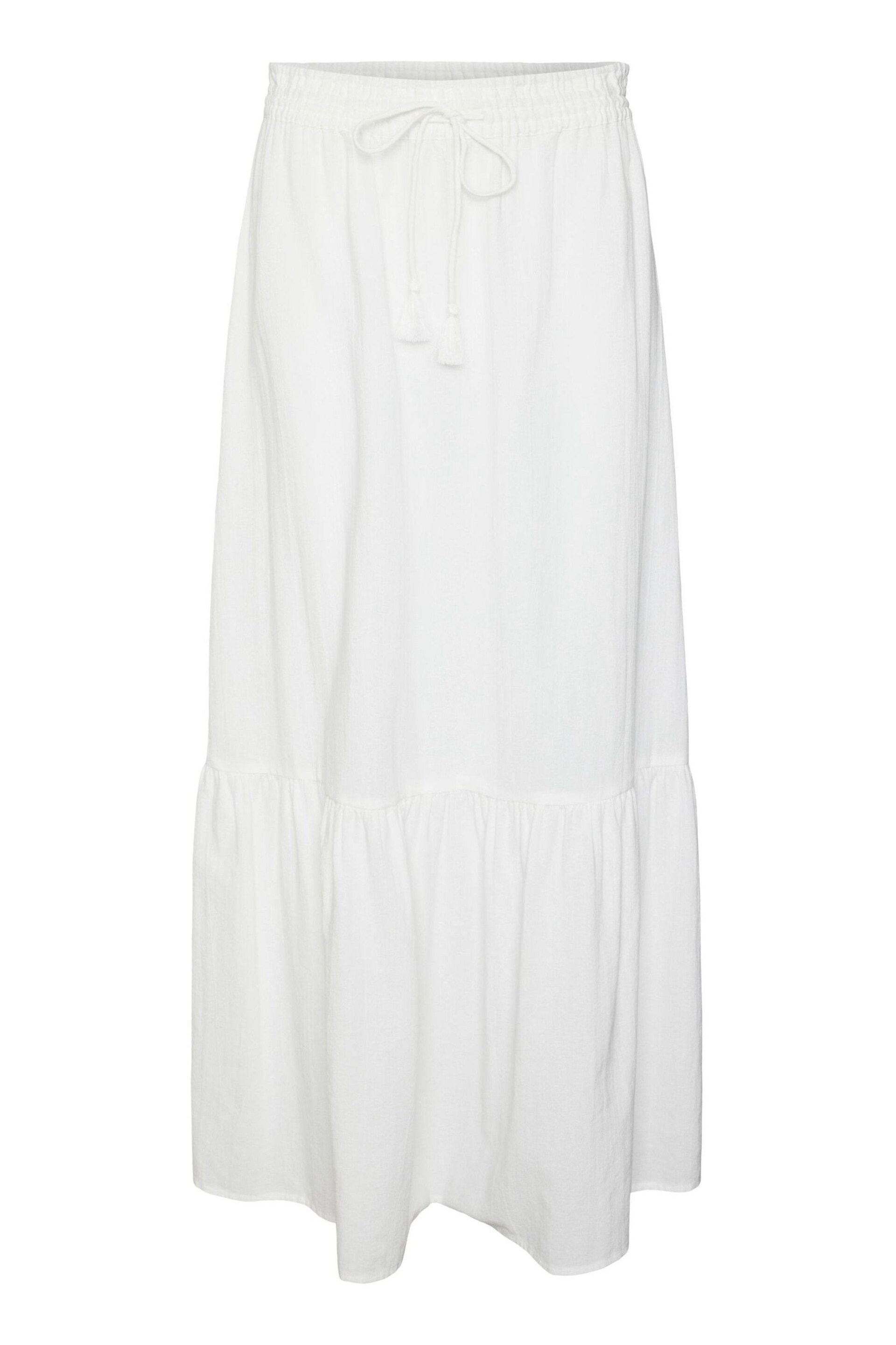 VERO MODA White Tiered Summer Maxi Skirt - Image 1 of 6