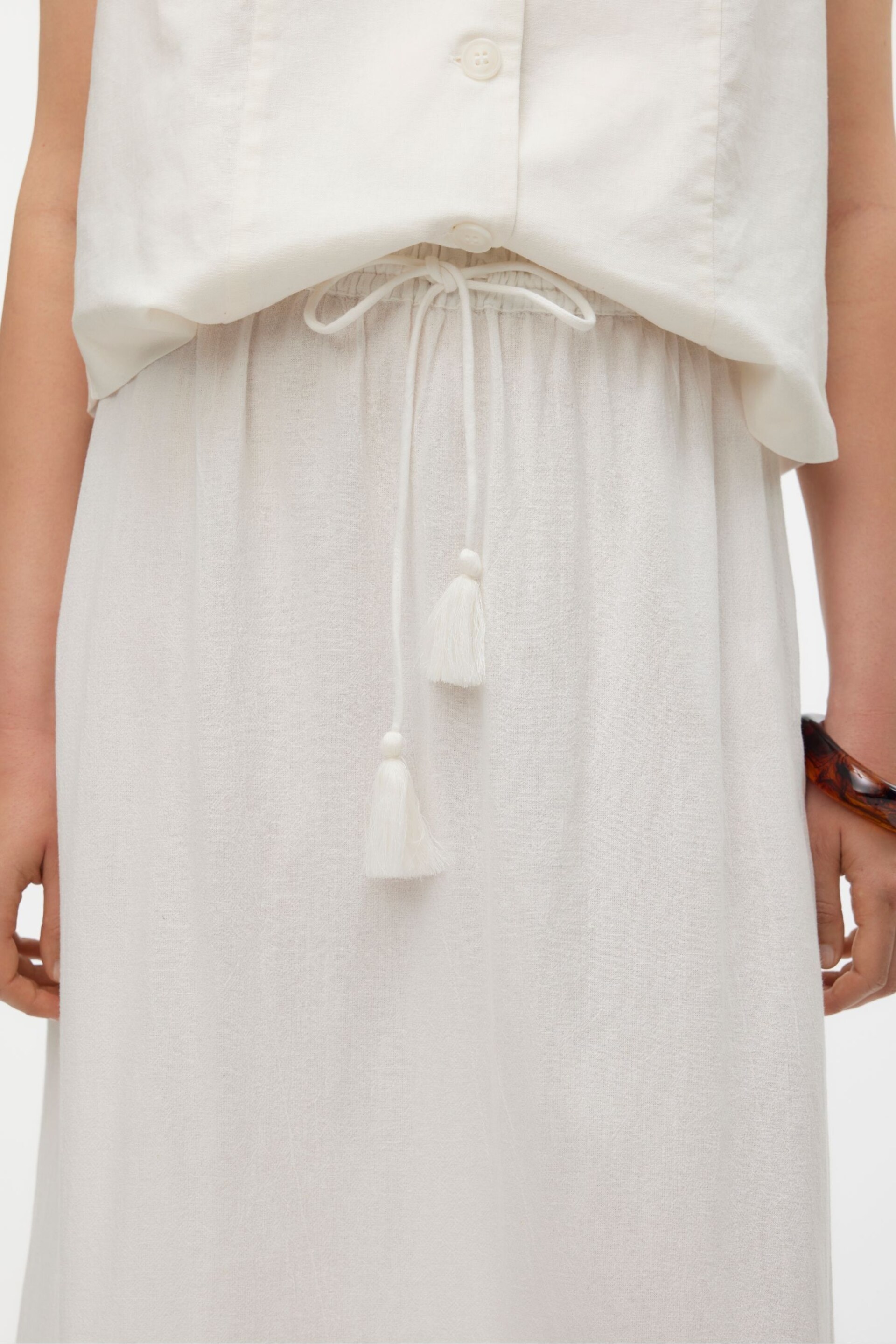 VERO MODA White Tiered Summer Maxi Skirt - Image 5 of 6