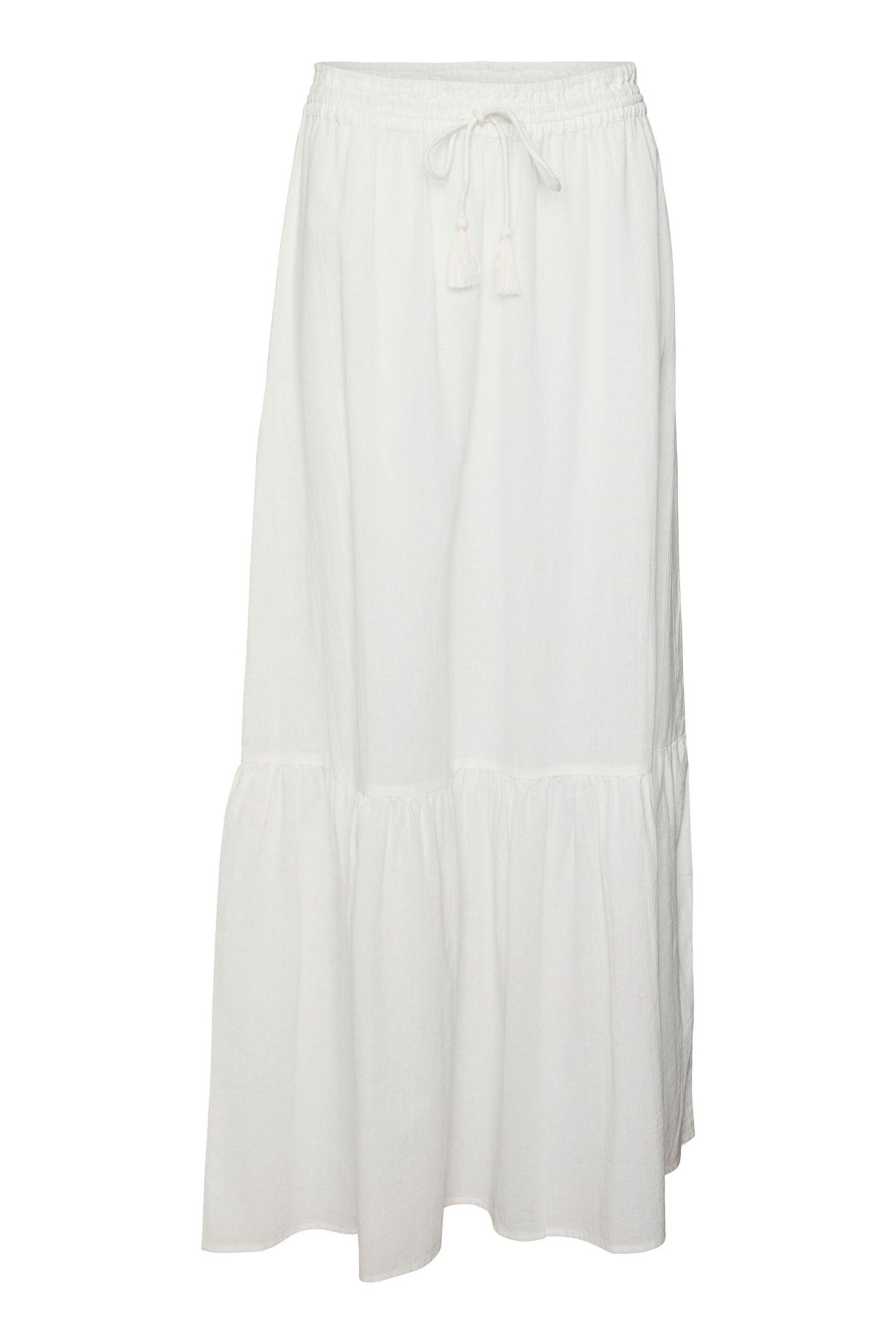 VERO MODA White Tiered Summer Maxi Skirt - Image 6 of 6