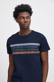 Blend Blue Striped Short Sleeve T-Shirt - Image 3 of 5