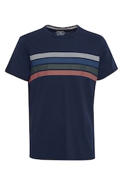 Blend Blue Striped Short Sleeve T-Shirt - Image 5 of 5