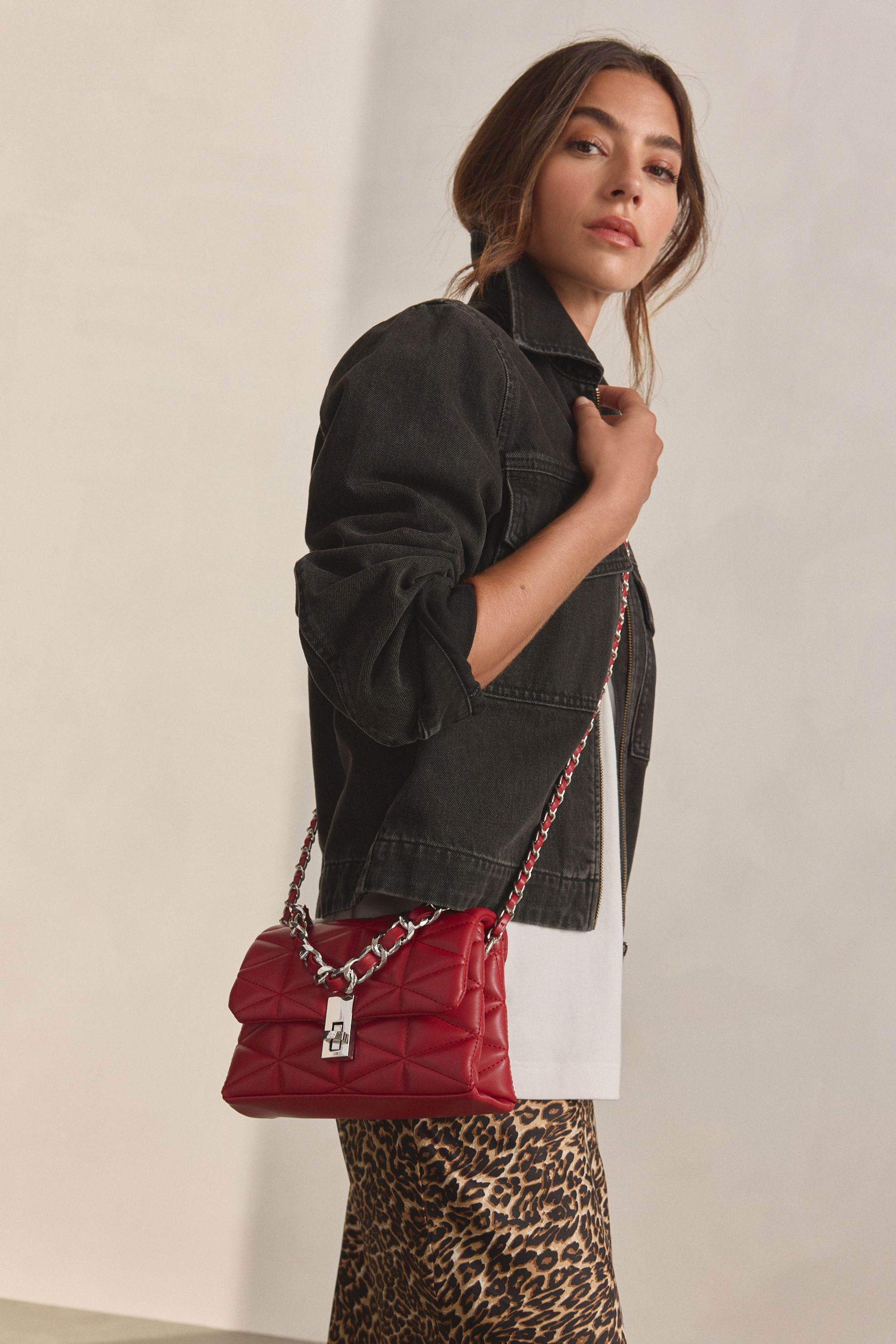 Buy Red Mini Quilted Handheld Bag from the Next UK online shop