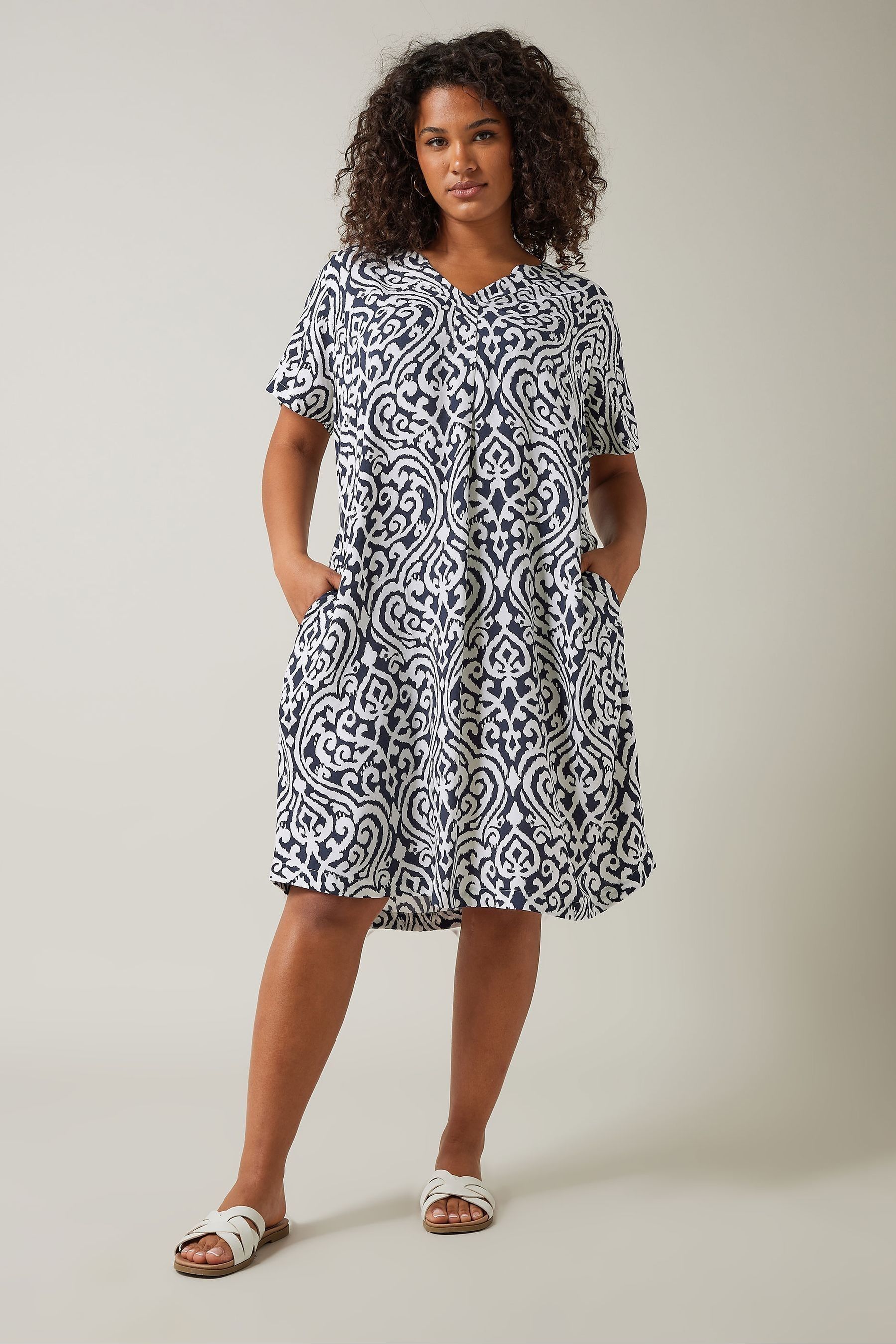 Notch neck dress shop