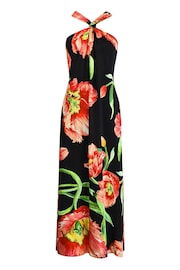 Ro&Zo Lyra Black Floral Halterneck Dress - Image 4 of 4