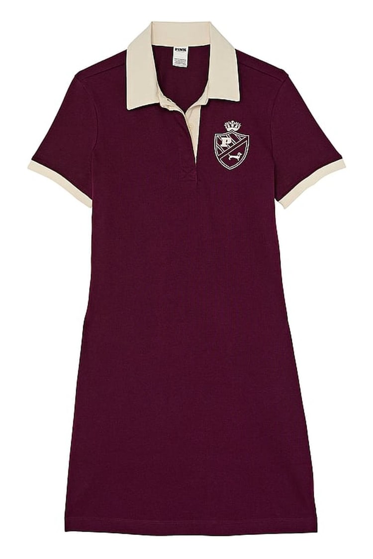 Victoria's Secret PINK Purple Rose Short Sleeve Rugby Dress - Image 3 of 3