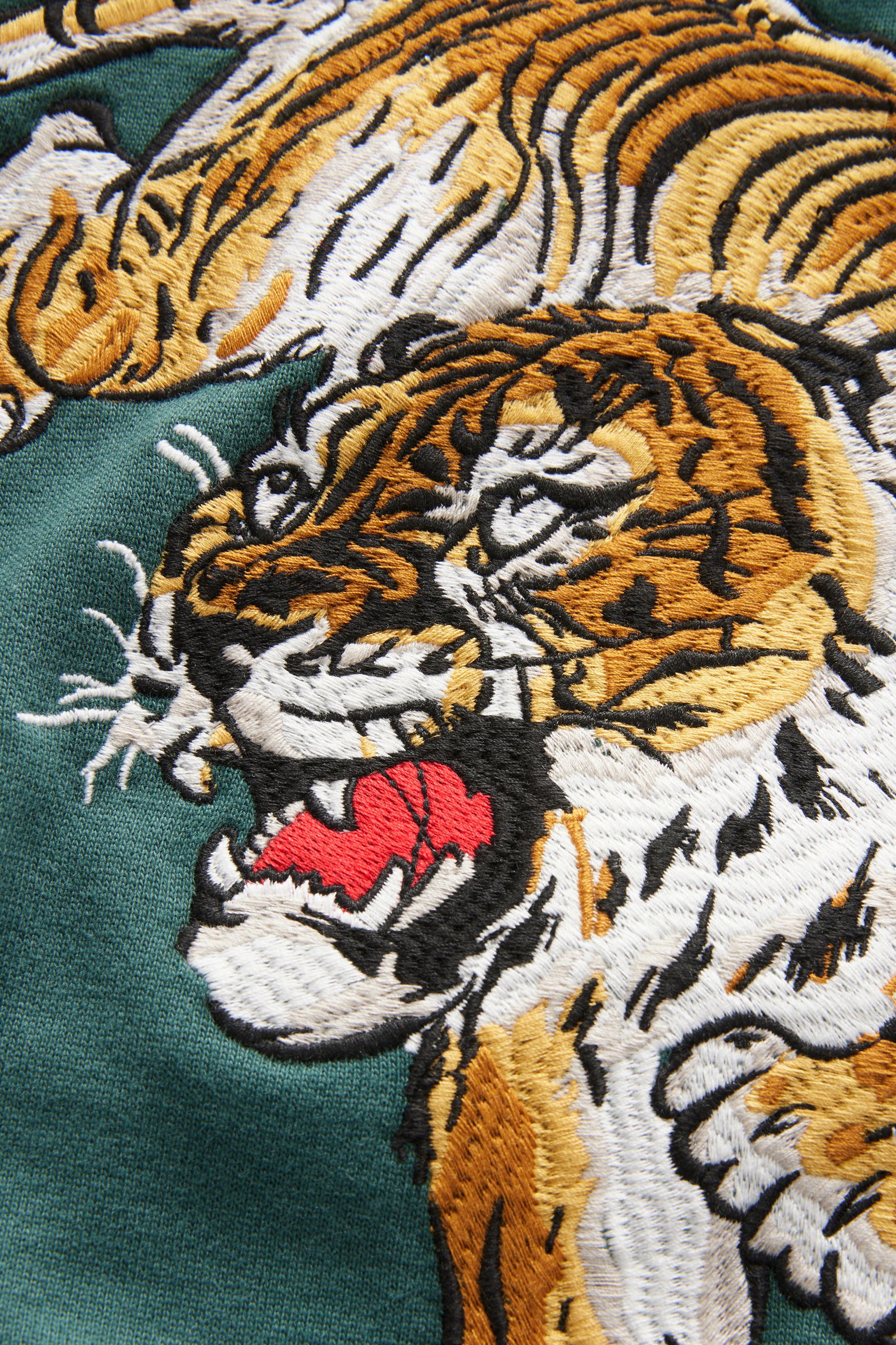 Tiger embroidered hoodie sale