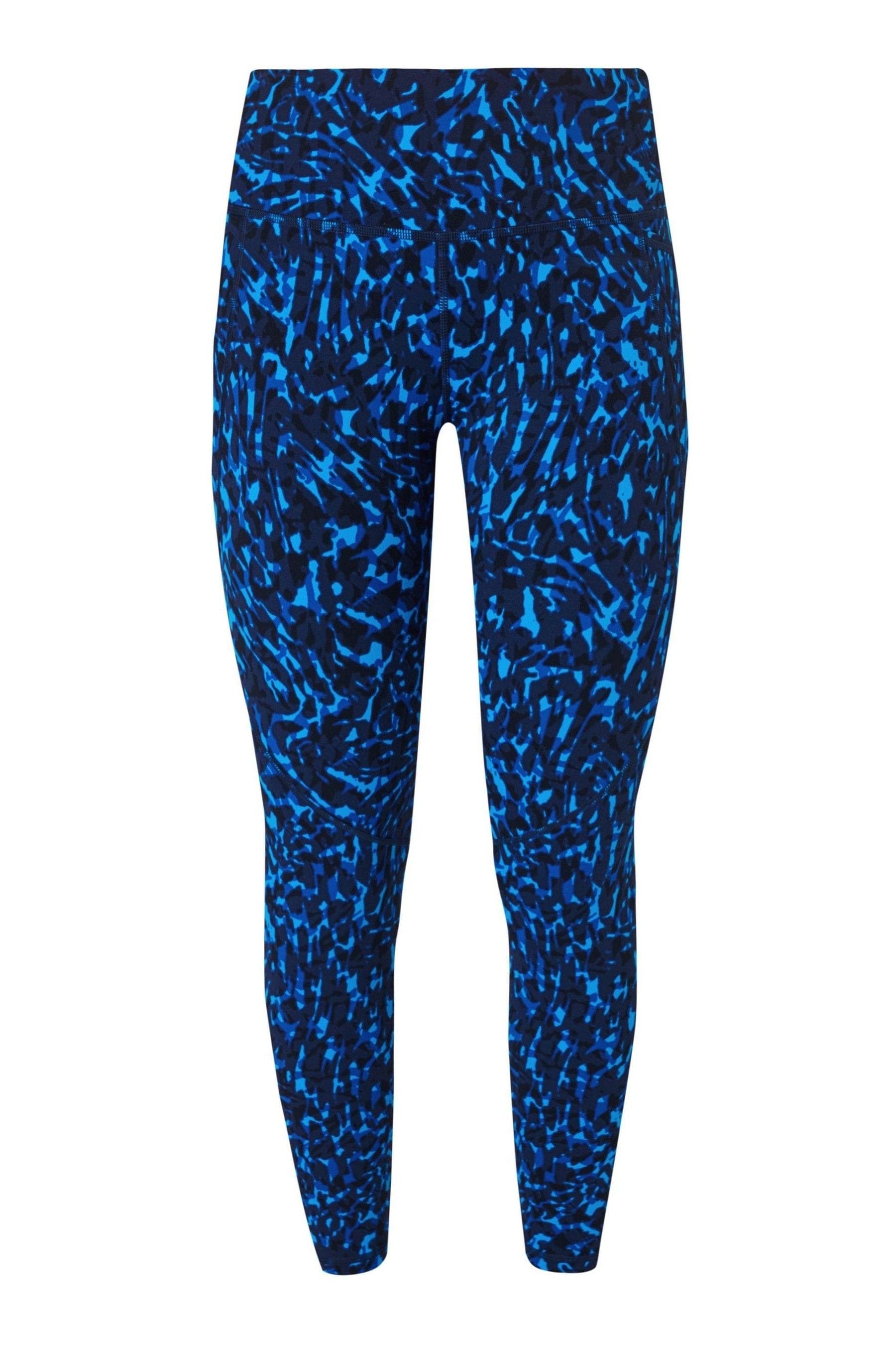 Sweaty Betty Blue Animal Swirl Print Full Length Power Workout Leggings