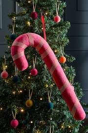 Pink XL Candy Cane Christmas Bauble - Image 1 of 3