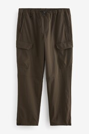 Chocolate Brown Regular Fit Ripstop Tech Cargo Trousers - Image 10 of 14