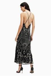 AllSaints Black Coralie Emb Dress - Image 2 of 7