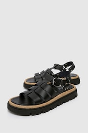 Schuh Texas Leather Gladiator Black Sandals - Image 4 of 4