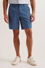 Ted Baker Blue Regular Dulwick Geo Print Shorts - Image 2 of 5