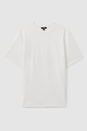 Reiss Off White Wick Textured Crew-Neck T-Shirt - Image 2 of 5