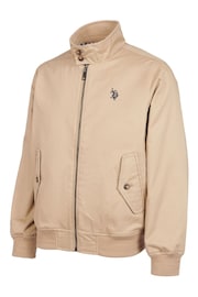 U.S. Polo Assn. Brown Boys Cotton Twill Harrington Jacket - Image 7 of 8