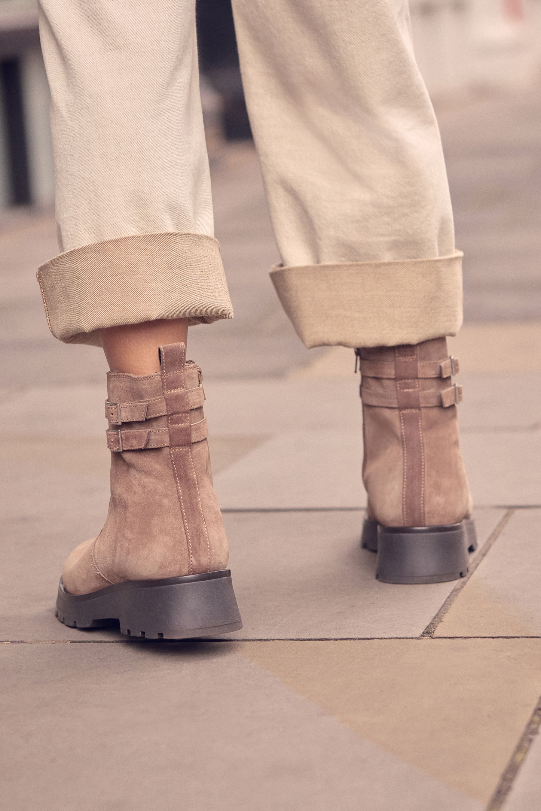 Buy Neutral Standard Wide Fit Forever Comfort Chelsea Buckle Ankle Boots from Next Oman