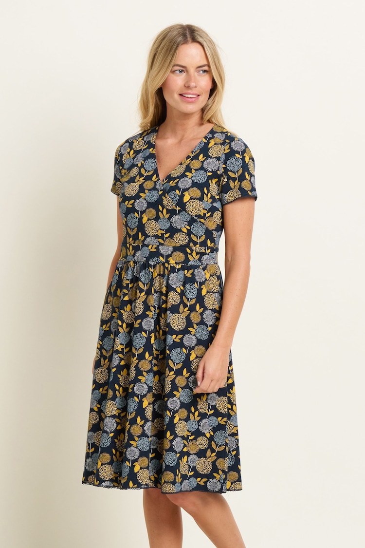 Brakeburn Blue Luna Wrap Dress - Image 1 of 4