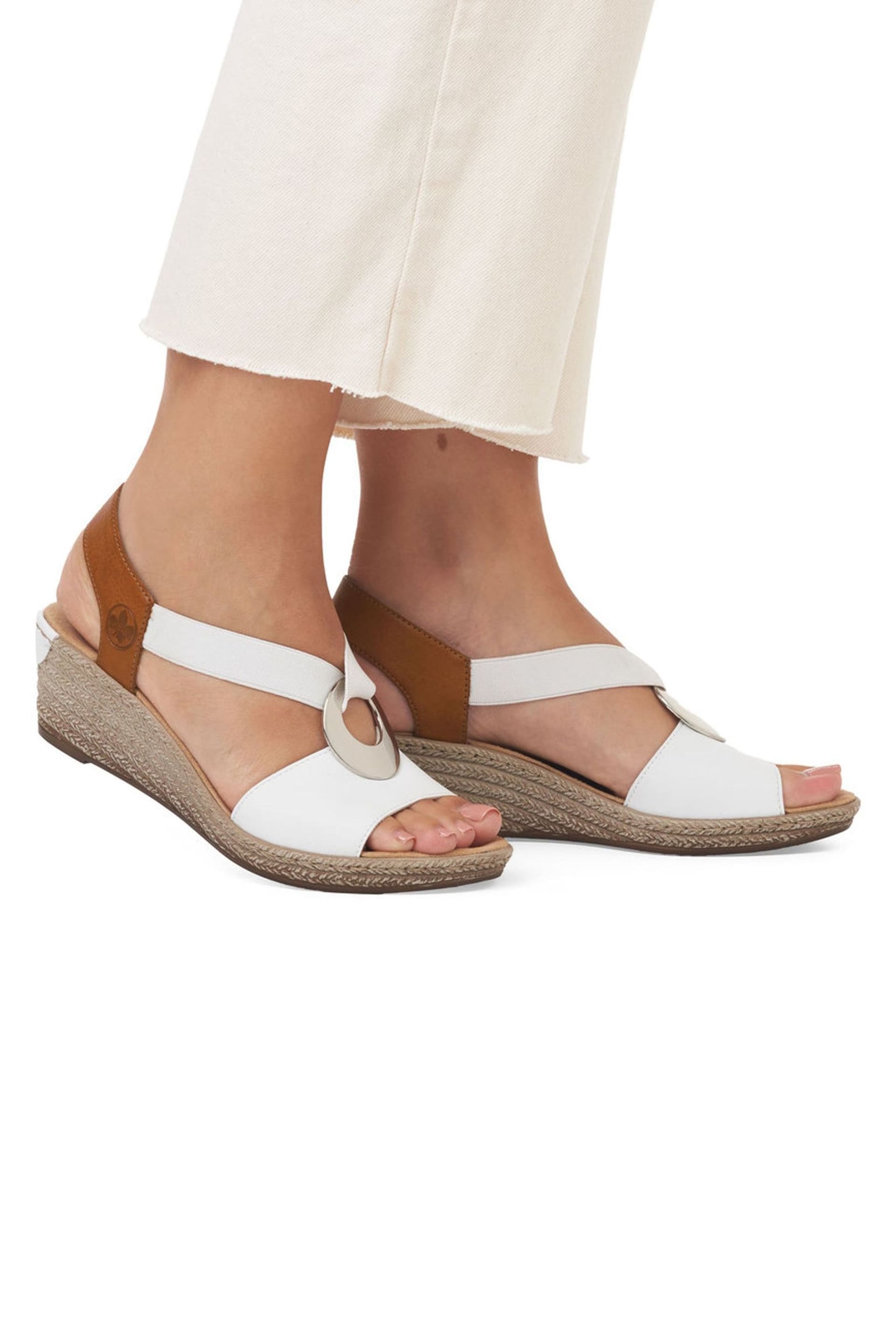 Rieker Womens Elastic Stretch Sandals - Image 10 of 10