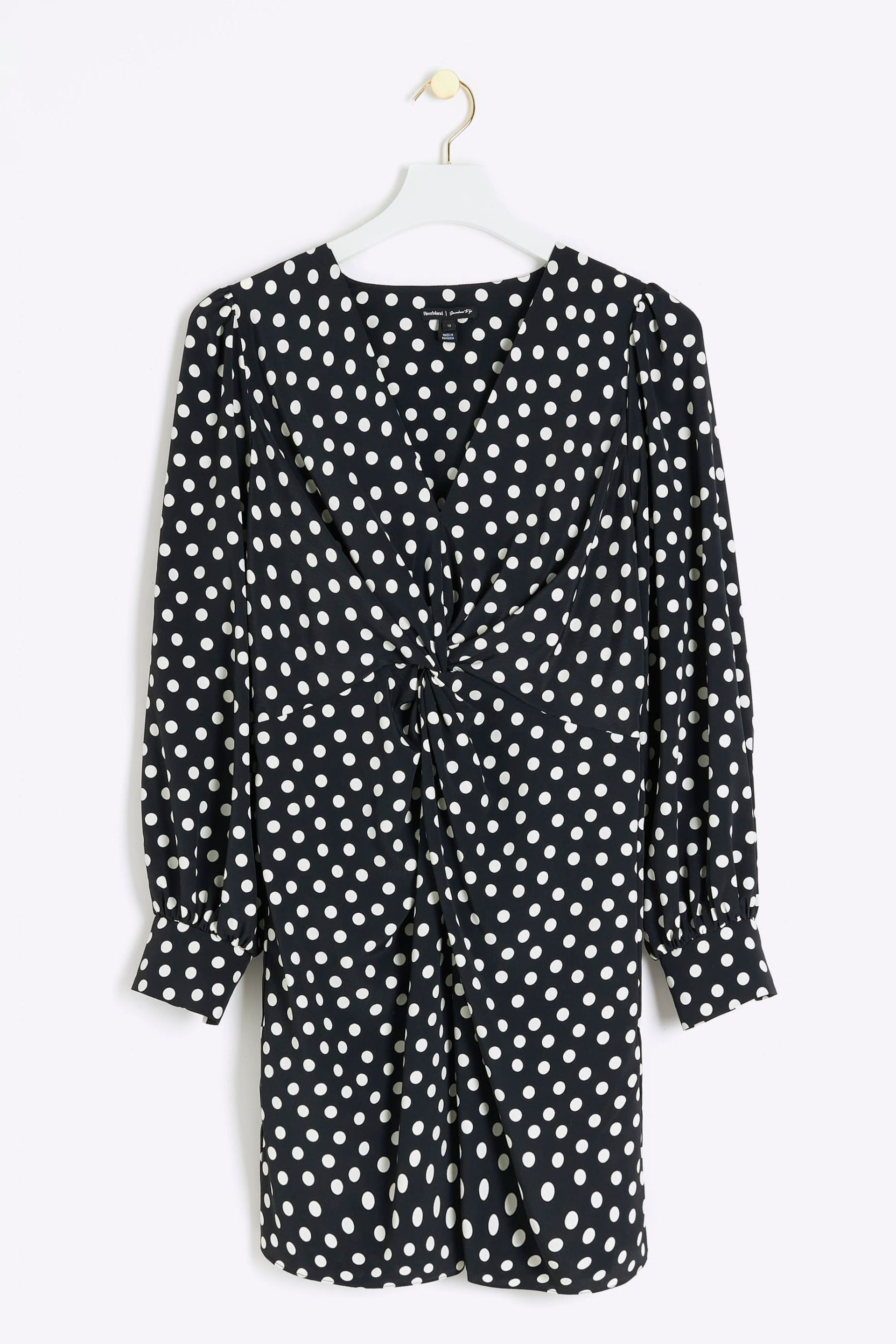 River Island Black Knot Detail Mini Dress - Image 5 of 6