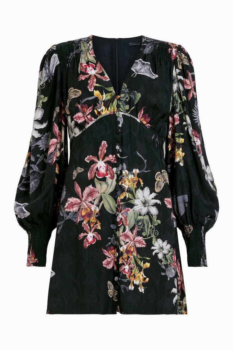 AllSaints Black Auden Sanibel Dress - Image 6 of 6