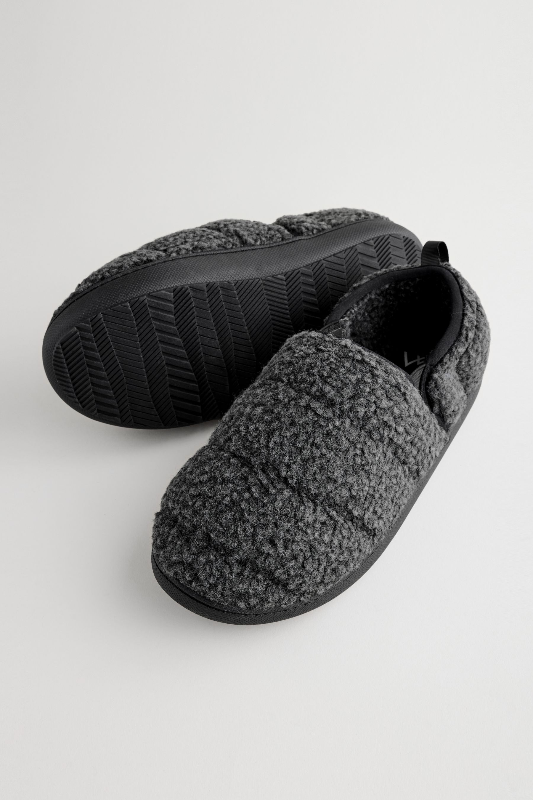 Next mens slippers grey hot sale