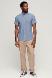 Superdry Blue Oxford Short Sleeve Shirt - Image 2 of 6