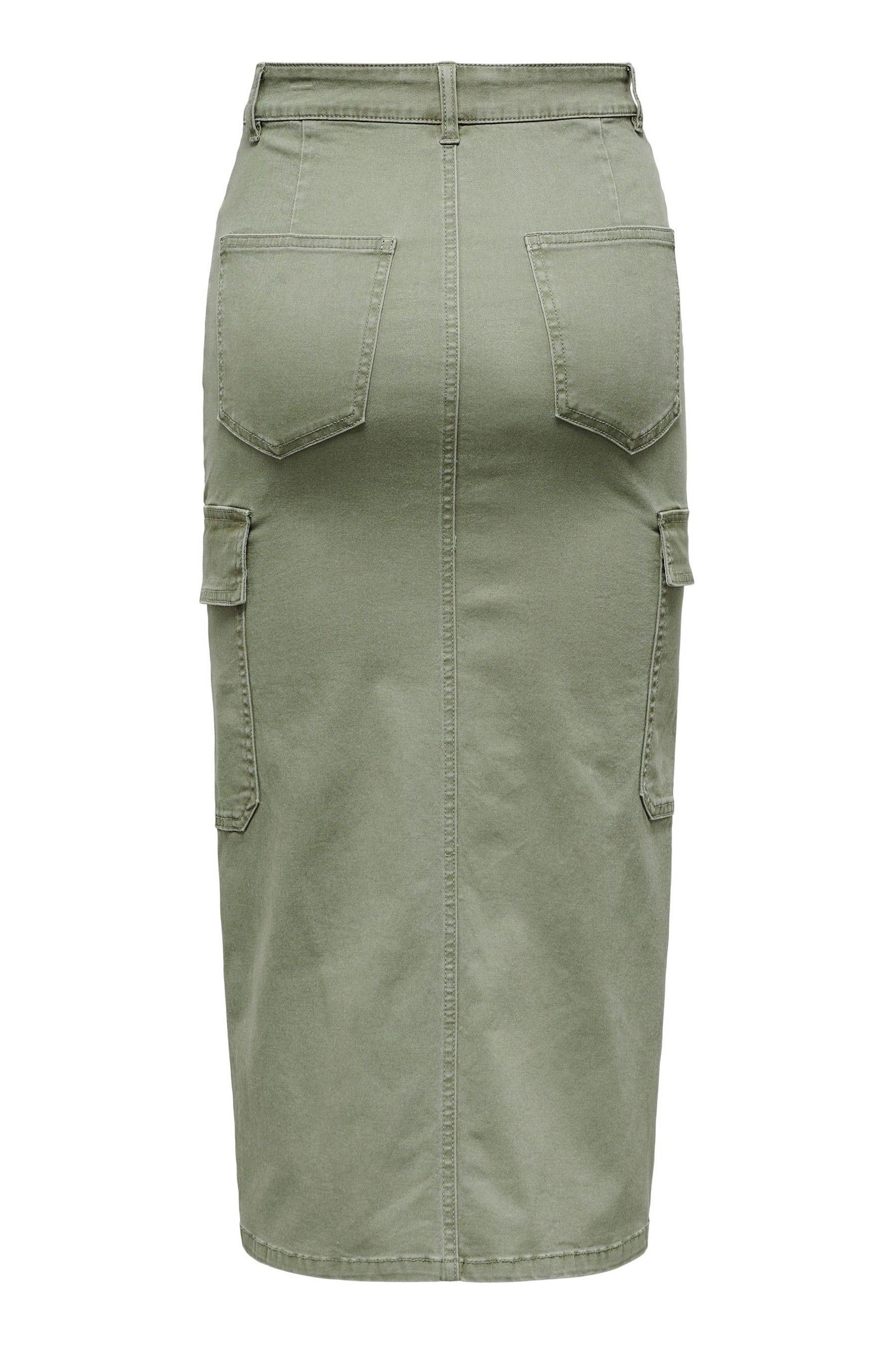 Midi skirt with pockets in front store