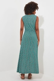 Joe Browns Green Geo Print Twist Front Jersey Maxi Dress - Image 3 of 5