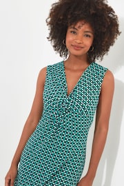 Joe Browns Green Geo Print Twist Front Jersey Maxi Dress - Image 4 of 5