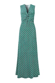 Joe Browns Green Geo Print Twist Front Jersey Maxi Dress - Image 5 of 5