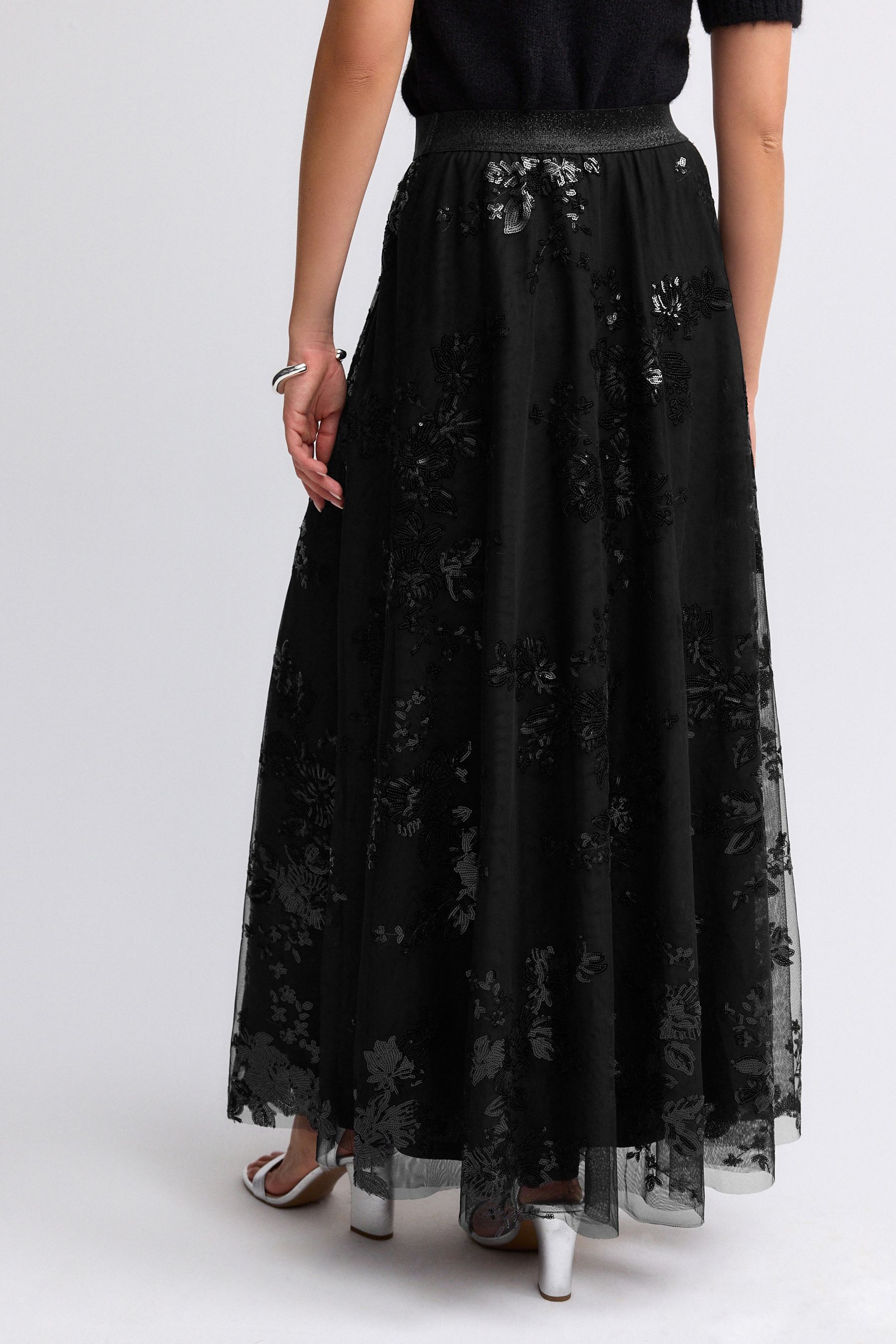 Buy Black Sequin Maxi Skirt from Next Pakistan