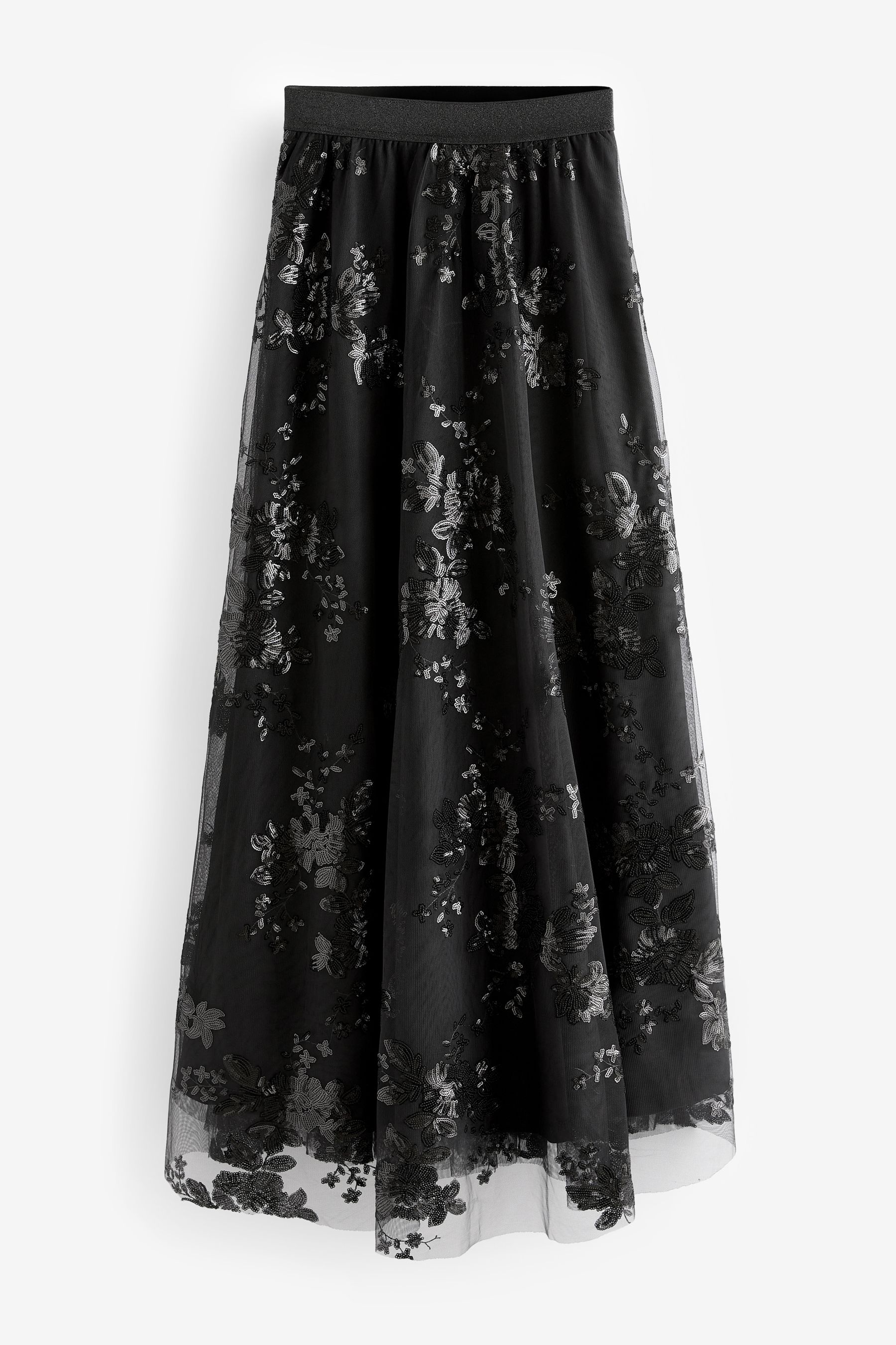 Buy Black Sequin Maxi Skirt from Next Canada