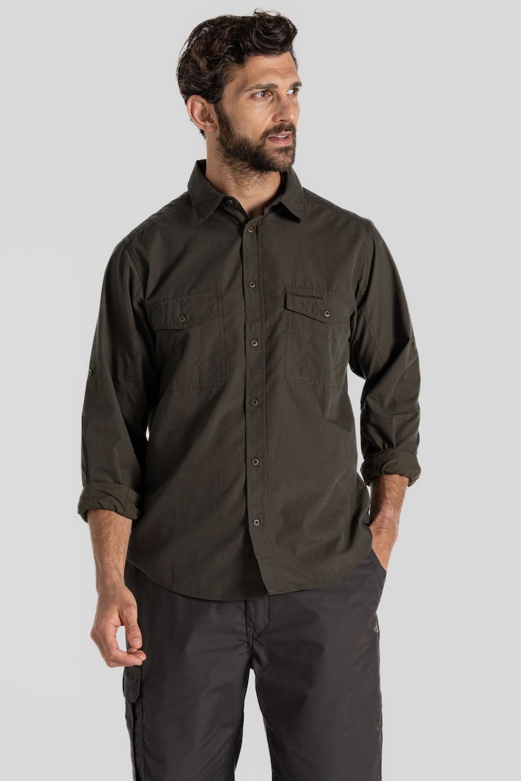 Craghoppers Green Kiwi Long Sleeved Shirt - Image 1 of 7