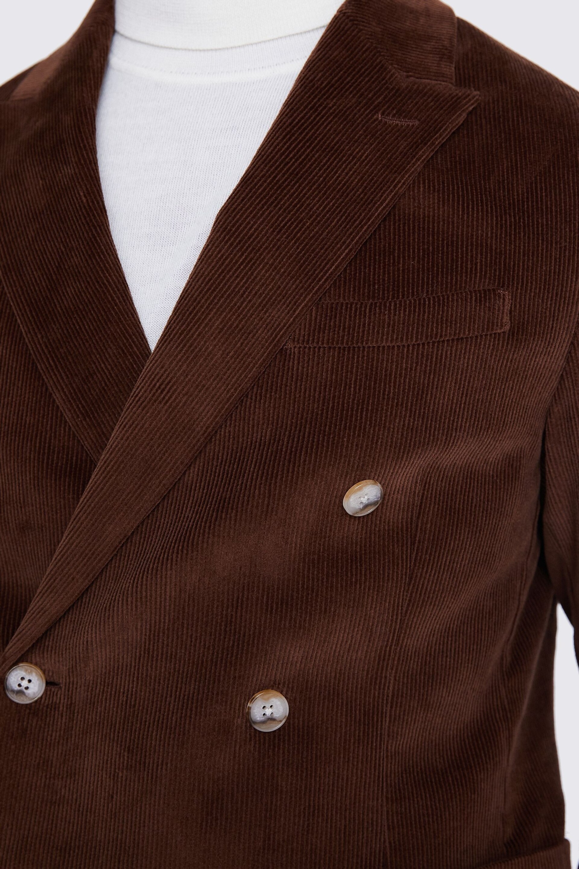 MOSS Copper Brown Slim Fit Corduroy Jacket - Image 5 of 6