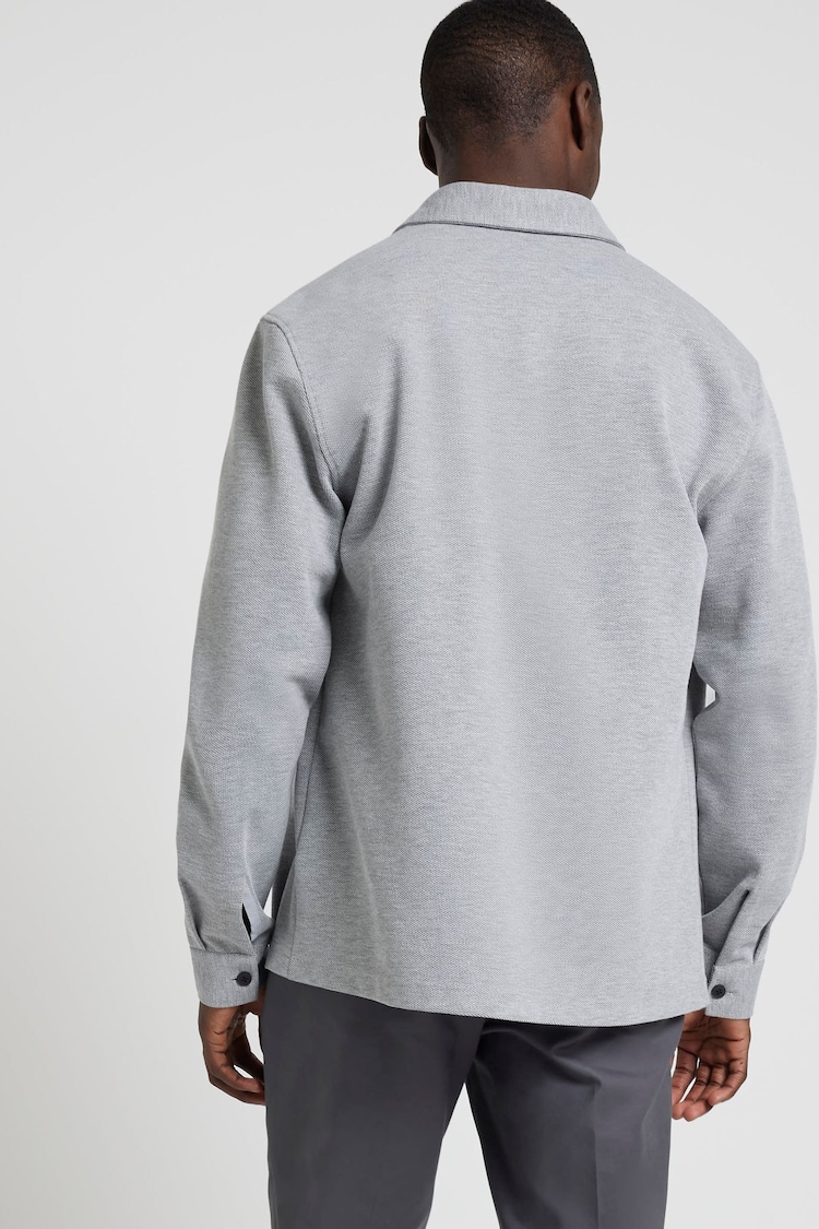 River Island Grey Jersey Overshirt - Image 2 of 4