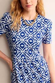 Boden Blue Emma Tiered Jersey Midi Dress - Image 3 of 6