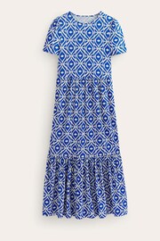 Boden Blue Emma Tiered Jersey Midi Dress - Image 6 of 6
