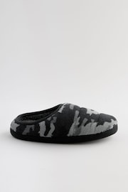 Grey Camo Warm Lined Mule Slippers - Image 2 of 5